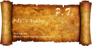 Pál Tekla névjegykártya